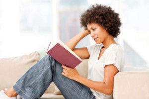 Woman Reading on the Couch